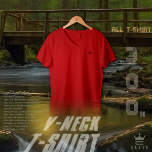 Men’s V-Neck T-Shirt Red
